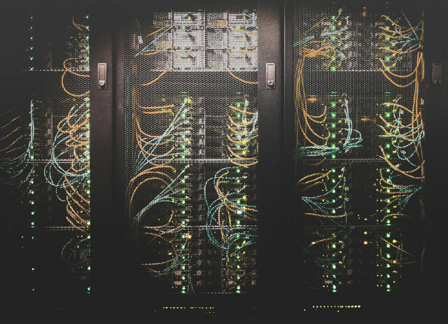 Serverrack im Rechenzentrum